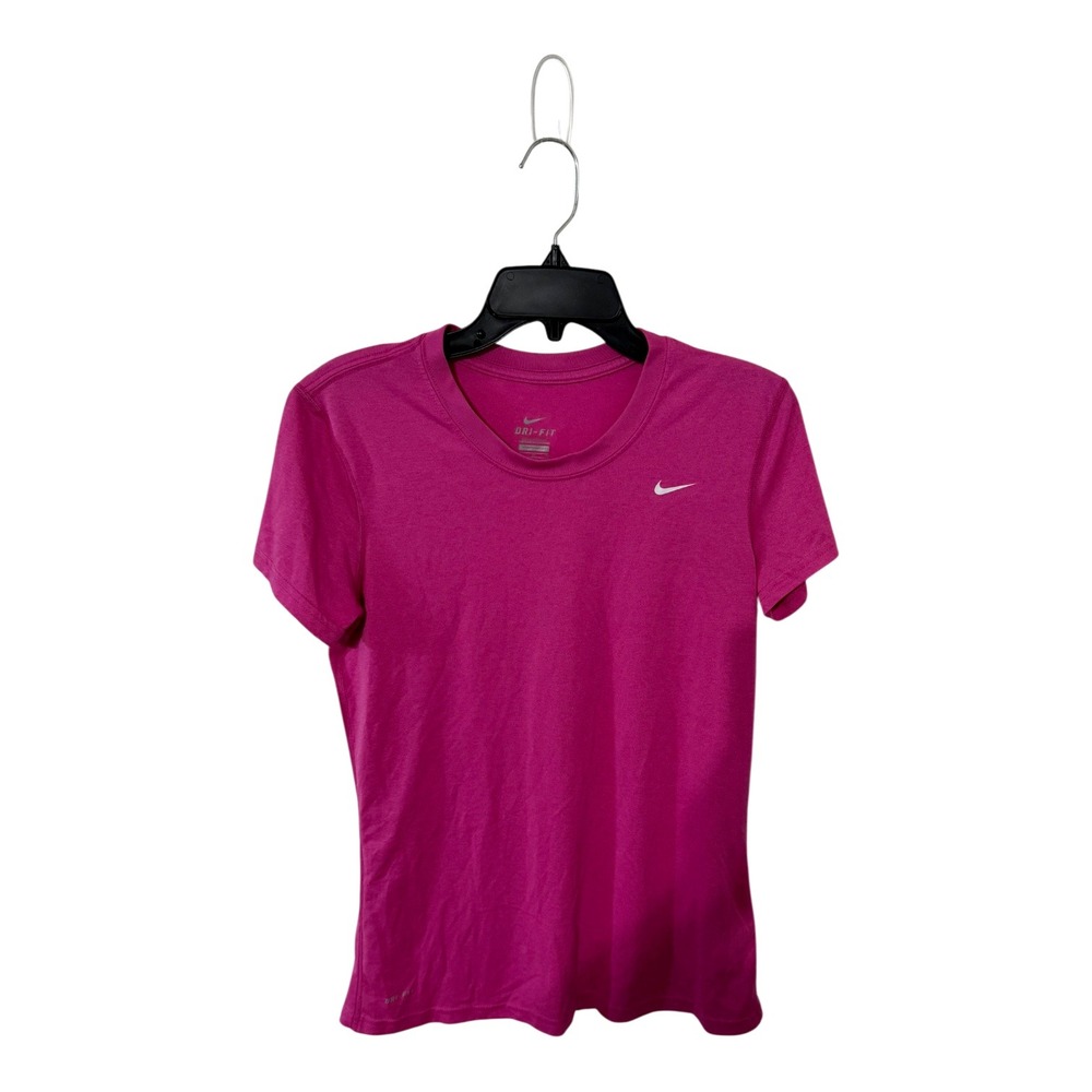 Nike Dri-FIT Womens Short Sleeve Athletic Training T-Shirt Pink Medium